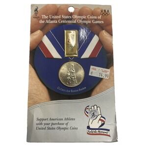 Vtg USA Coins Of Olympics Basketball & Pin Coin 1995 Legal Tender, Uncirculated